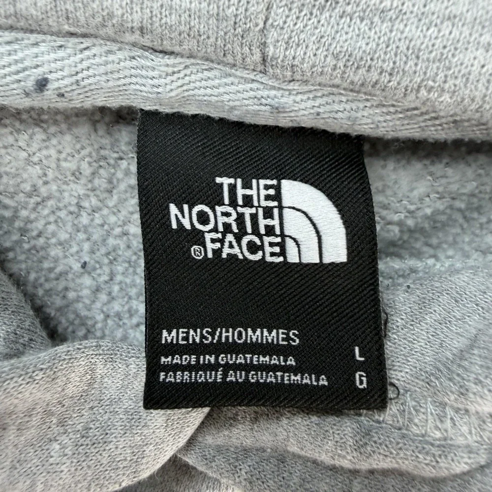 The North Face Hoodie Mens Large Gray Fleece Pullover Logo Graphic Sweatshirt